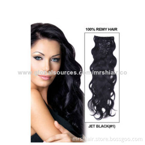26-Inch Full Head Brazilian Virgin Clip In Hair